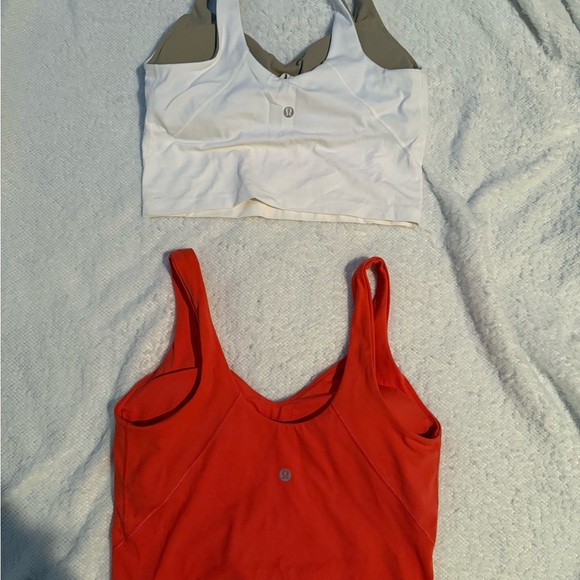 Lululemon Athletic White & Tan Top, Red Top Bundle - Picture 7 of 7